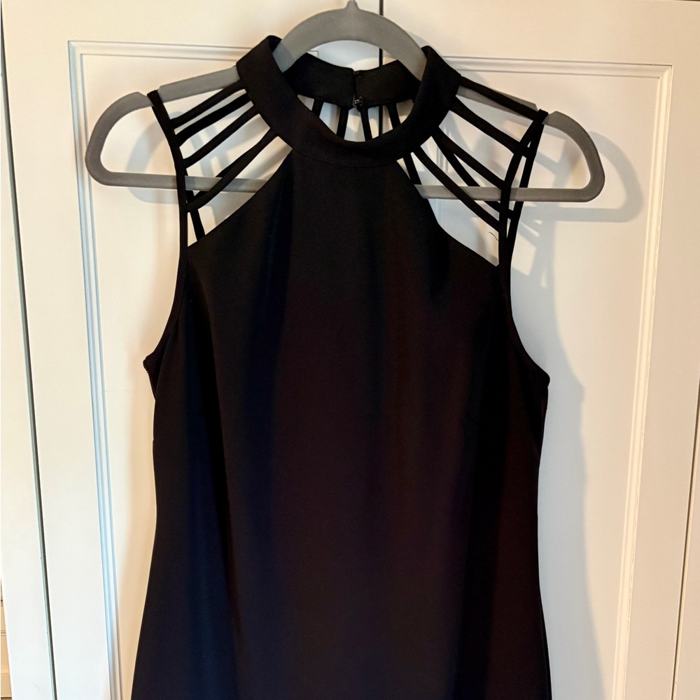 Shelli Segal Laundry Elegant Black Halter Neck Dress - 8